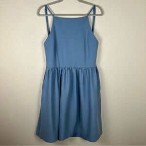FANCYINN Women’s Sz L Fit and flare backless short sundress skaterdress